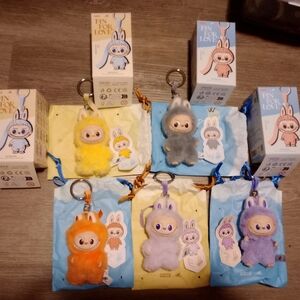 Cute Plush Keychain Set - Assorted Colors